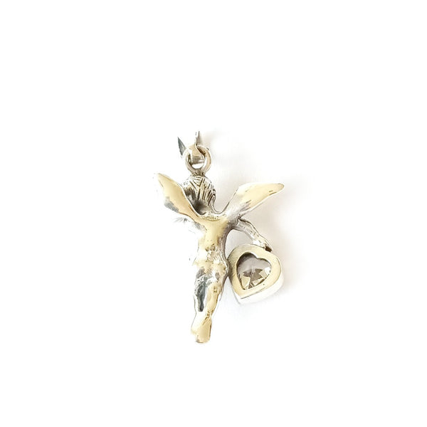 YL Halsketting met hartvormige hanger, 925 sterling zilver YL Halsketting met hartvormige hanger, 925 sterling zilver