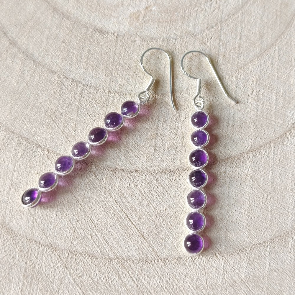 amethist oorbellen