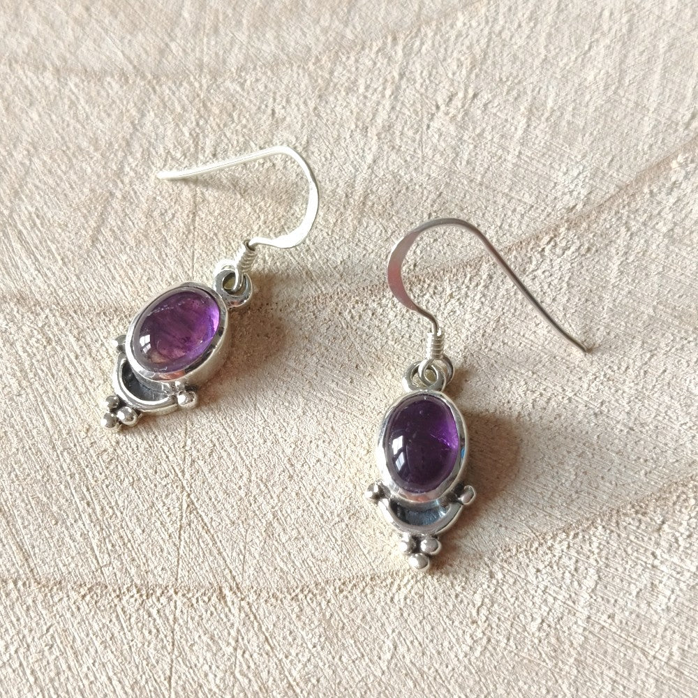 amethist oorhangers
