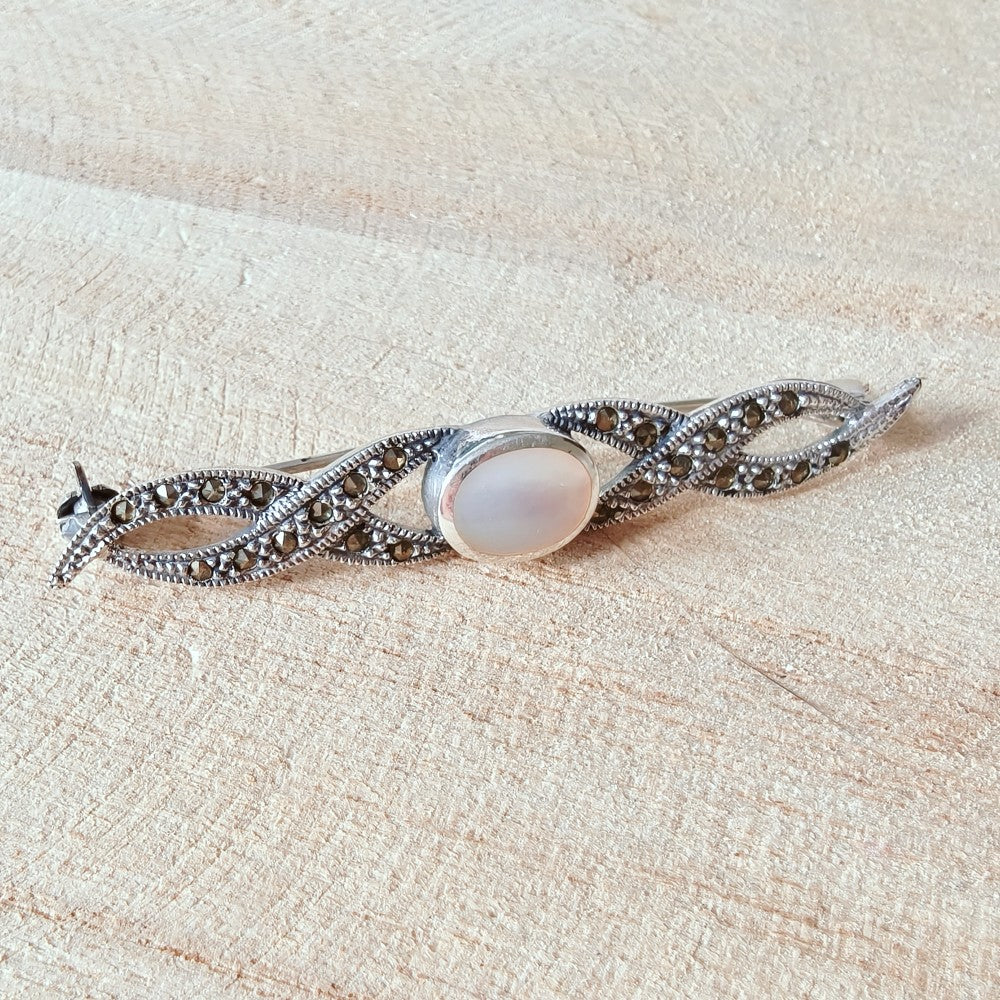 zilveren broche
