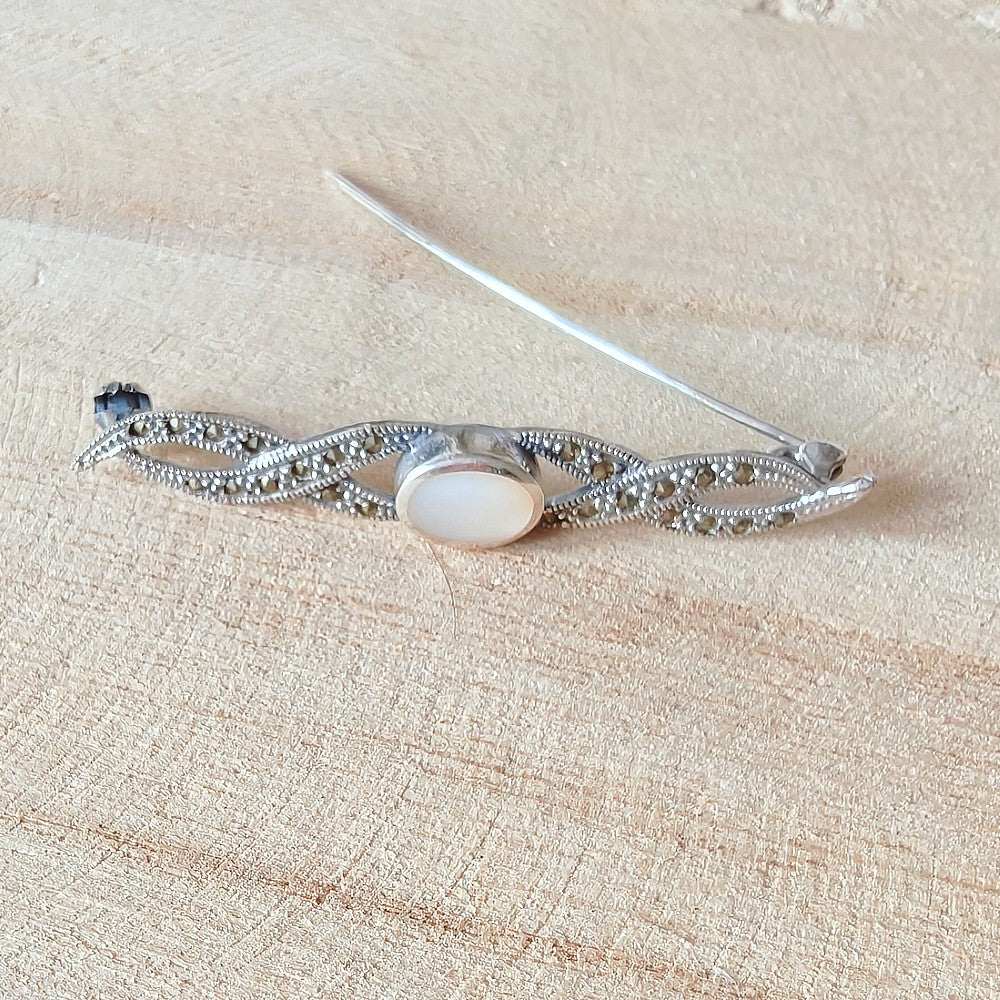 zilveren broche