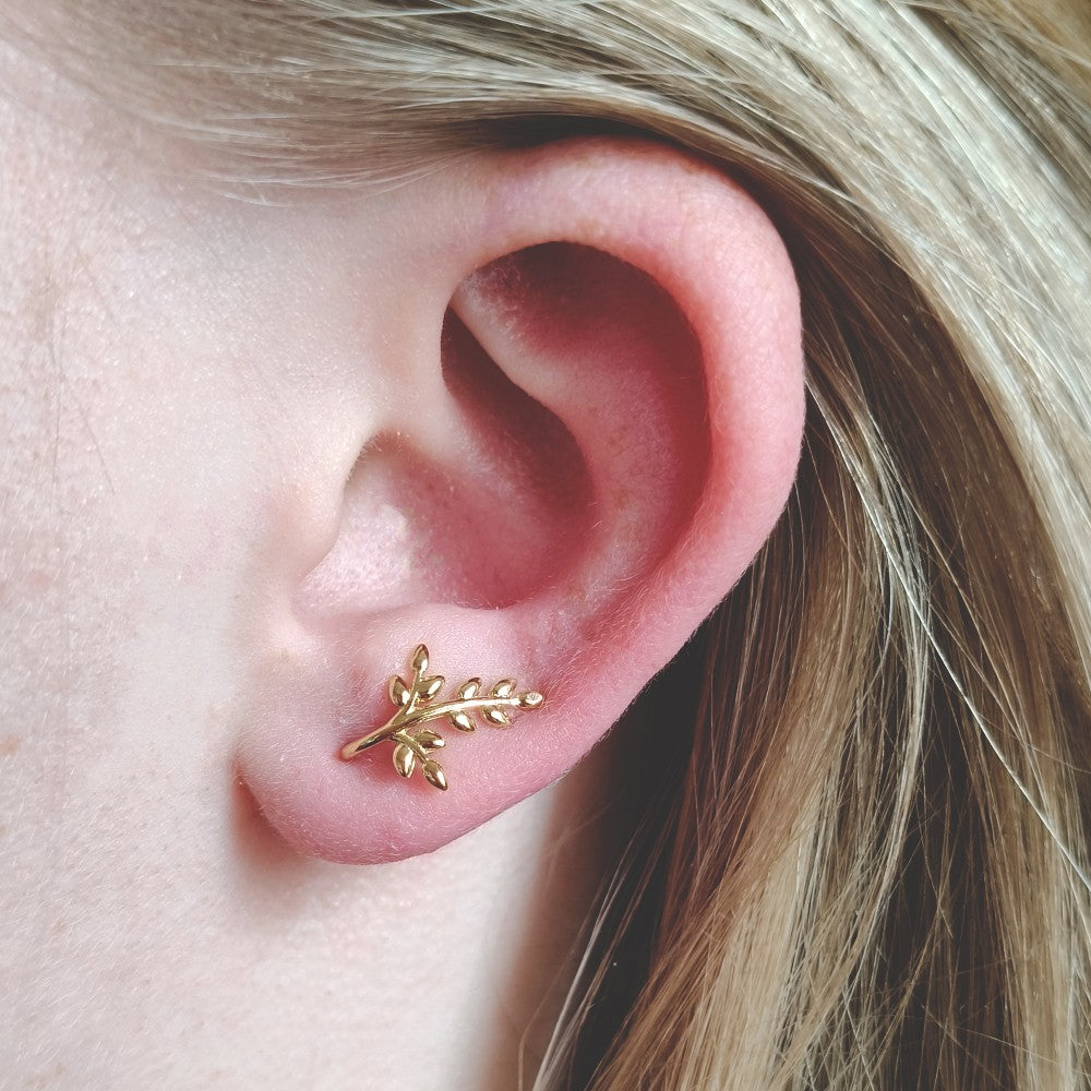 ear climber goldplated