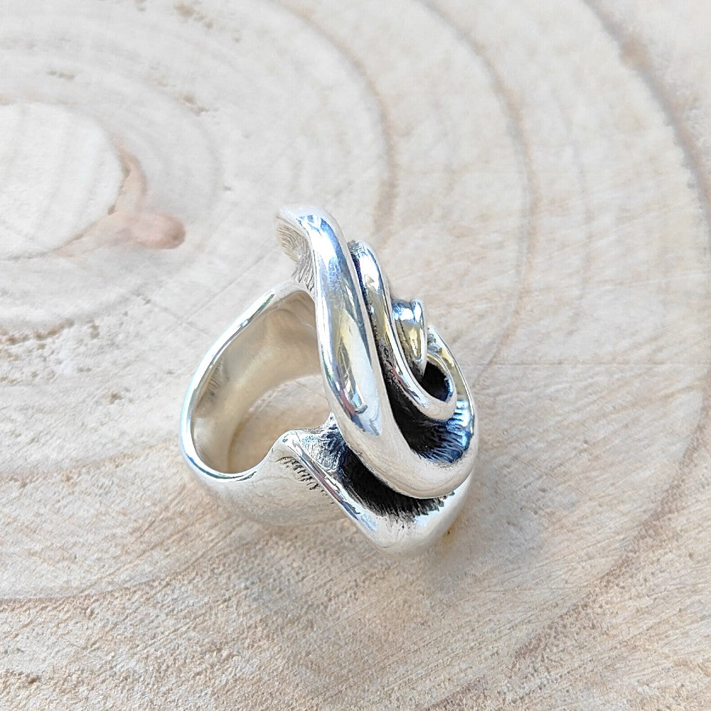 Zilveren ring fantasie electroform