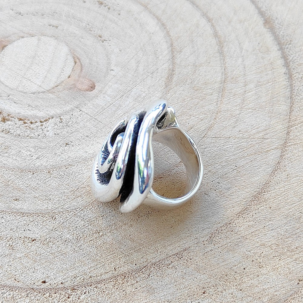 Zilveren ring fantasie electroform