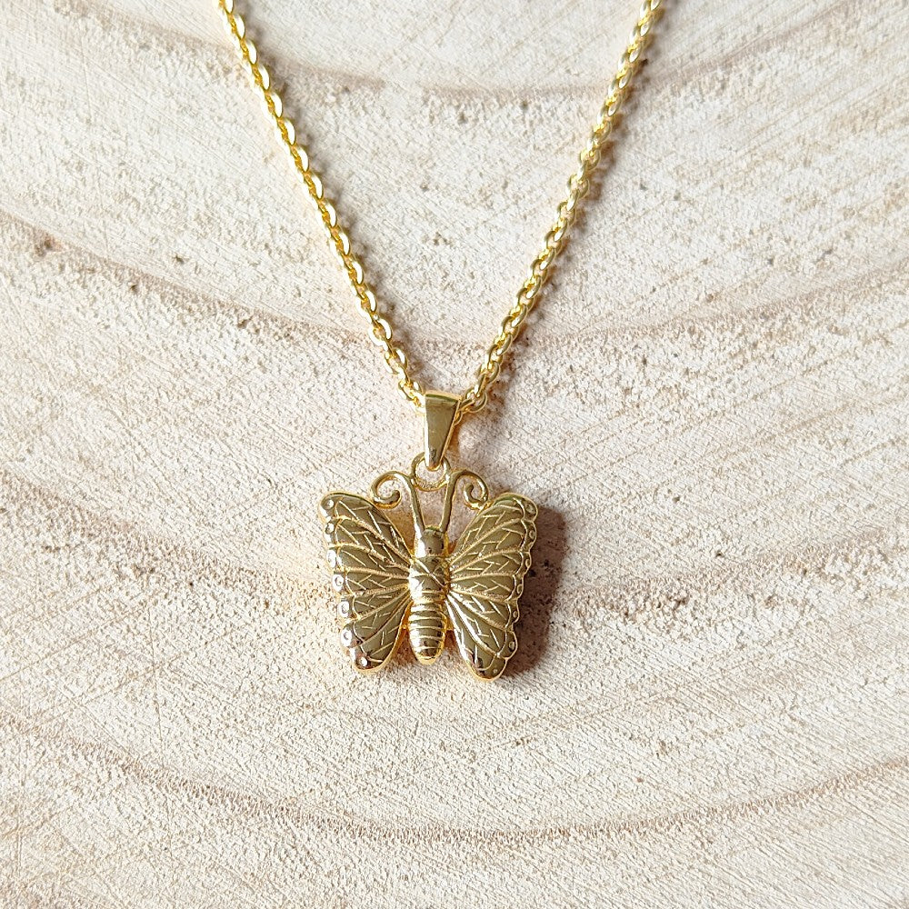 vlinder goldplated