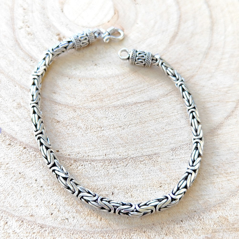 zilveren armband koningsschakel