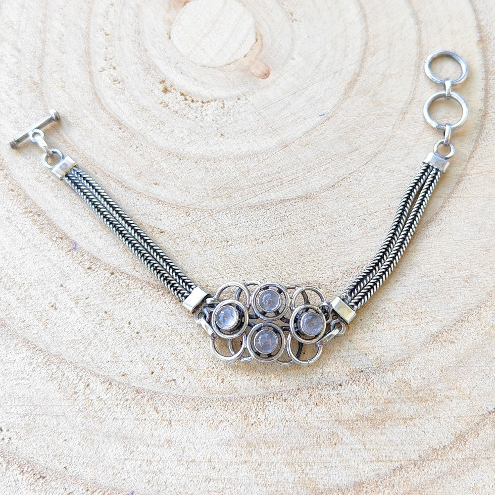 Armband dames zilver - edelsteen | Evelien | .925 STERLING ZILVER – Kleine Zus Armband dames zilver - edelsteen | Evelien | .925 STERLING ZILVER – Kleine Zus