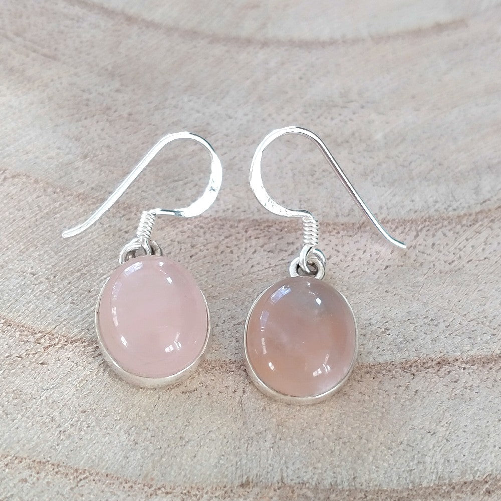 oorbellen rozenkwarts