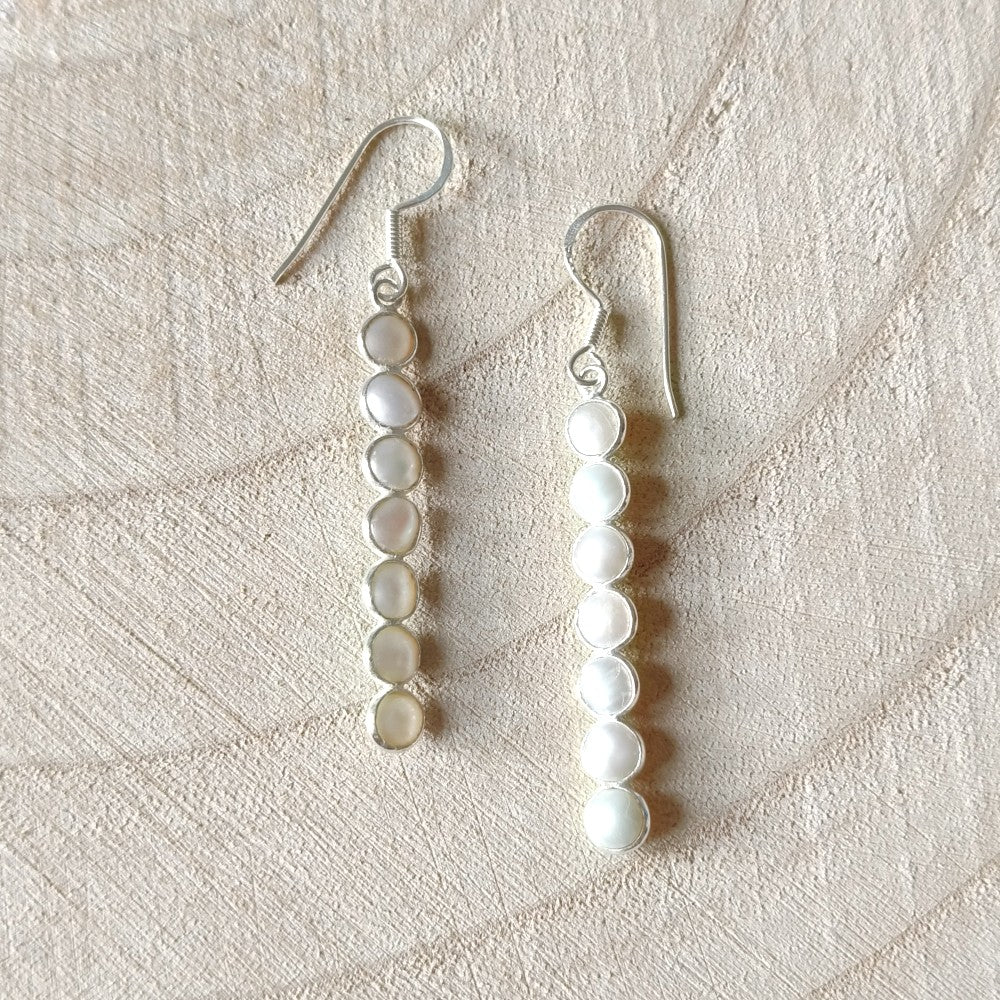 parelmoer oorhangers