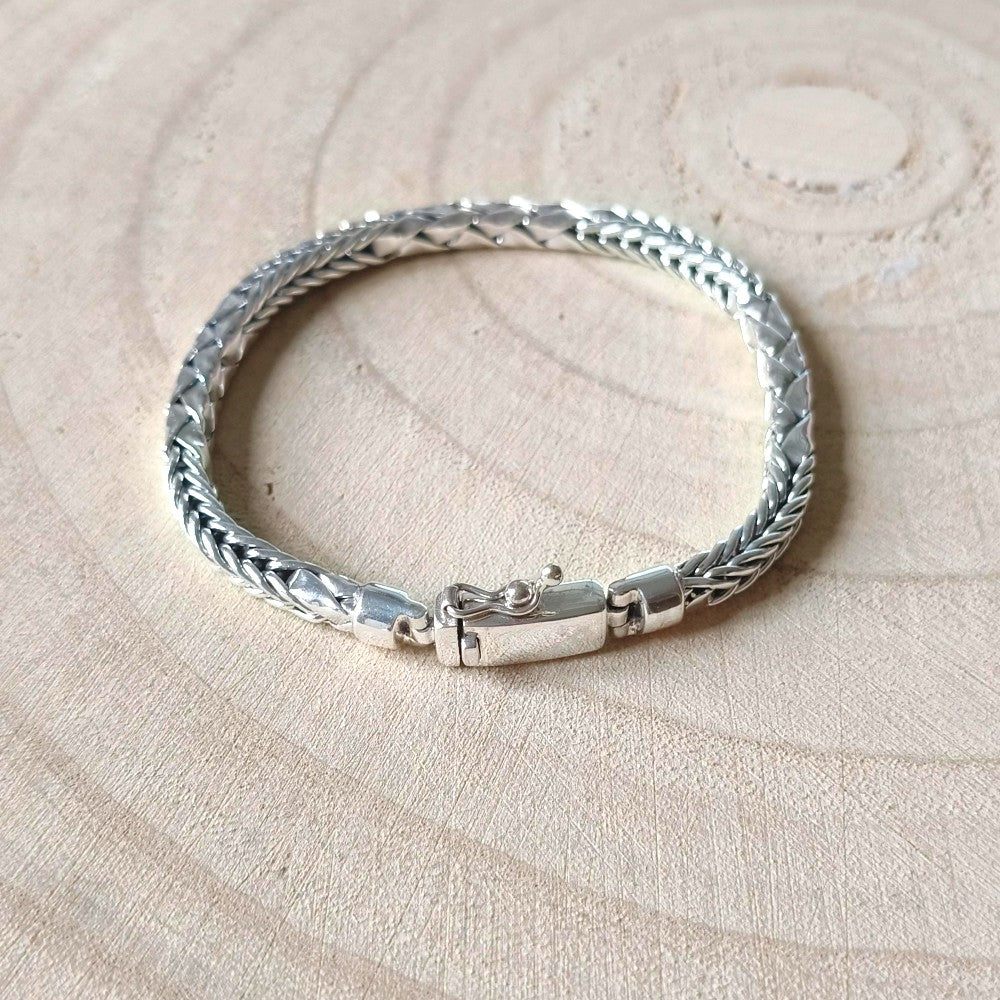 zilveren schakel armband