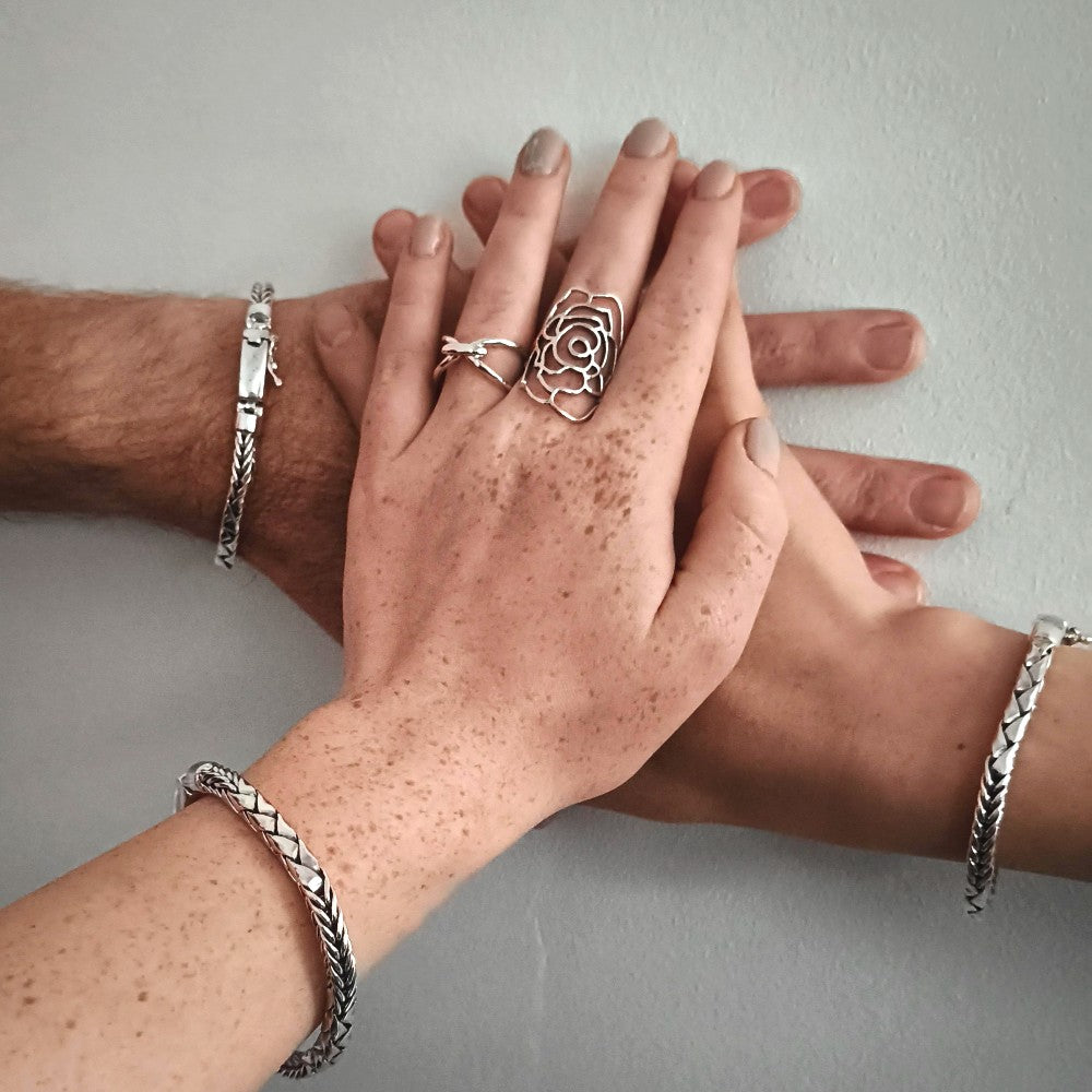 zilveren schakel armband