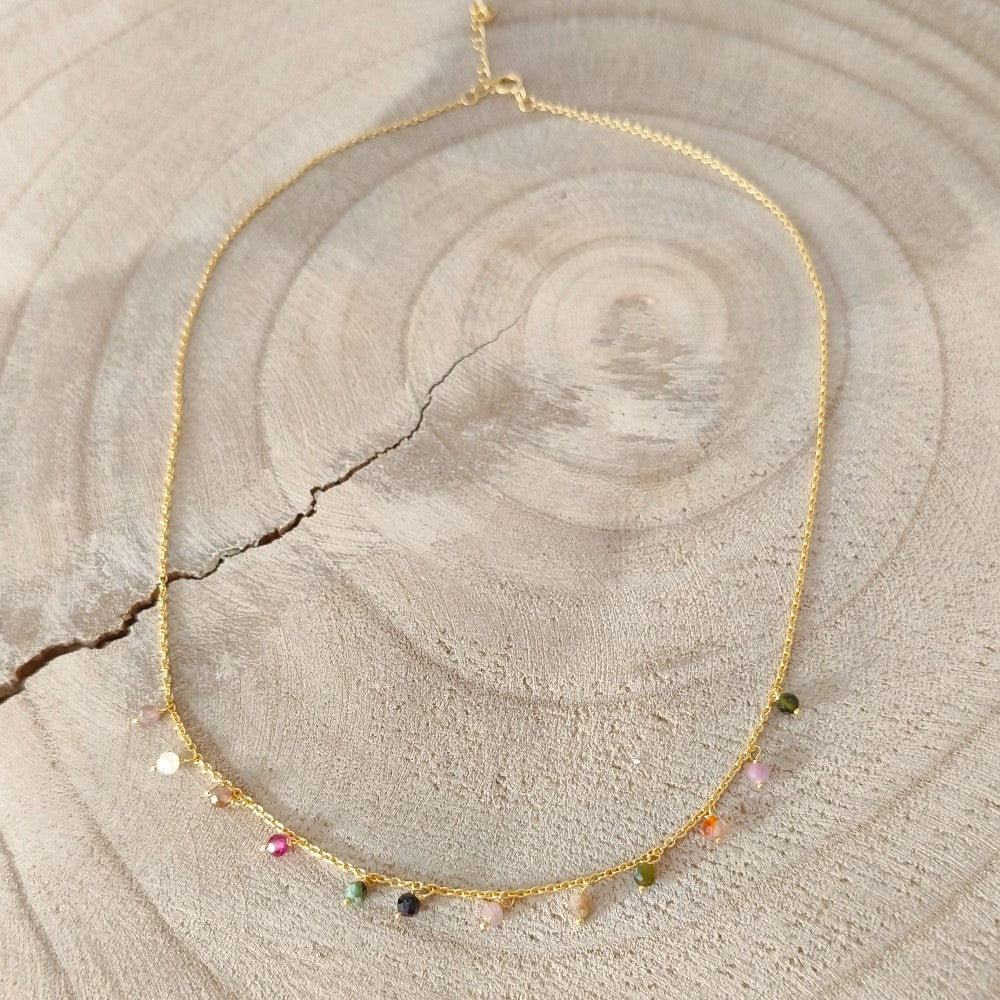 toermalijn goldplated ketting