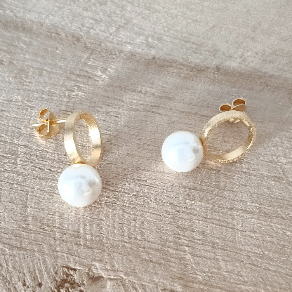 goldplated oorring parel