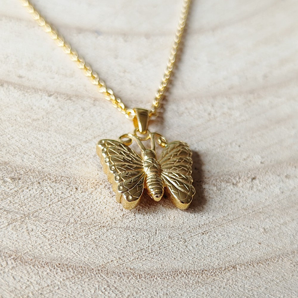 ashanger vlinder goldplated