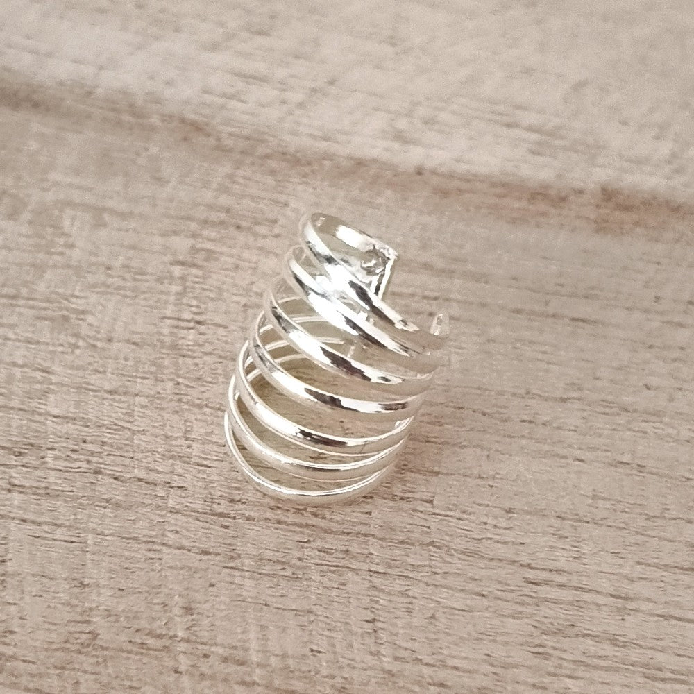 zilveren earcuff
