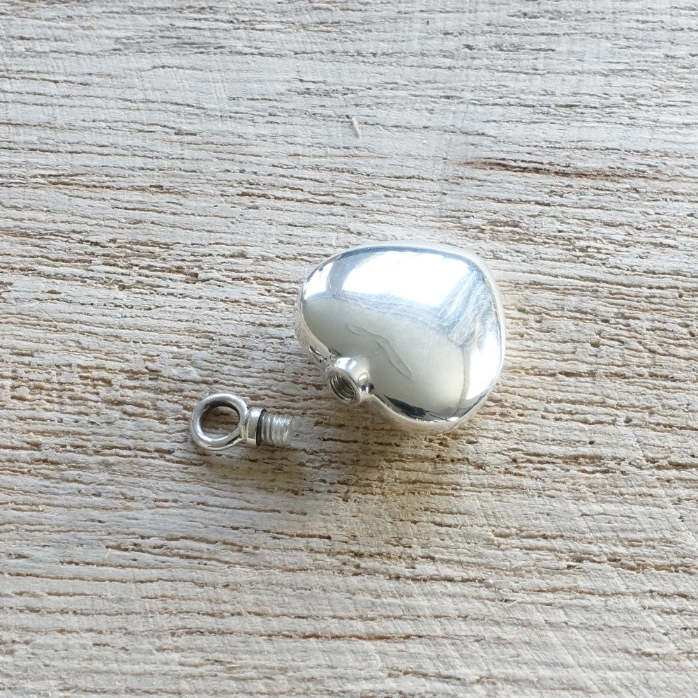 Ashanger glad hart zilver 925