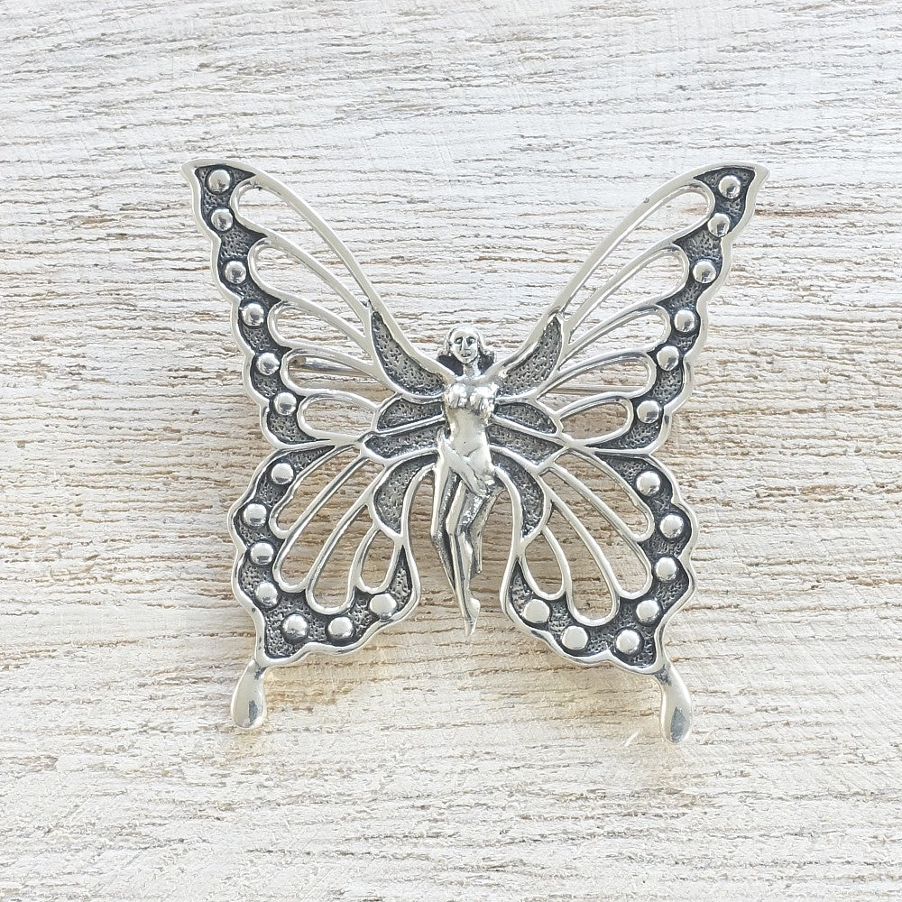zilveren broche