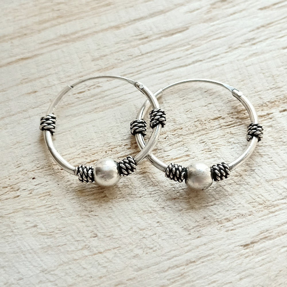 oorringen zilver tribal