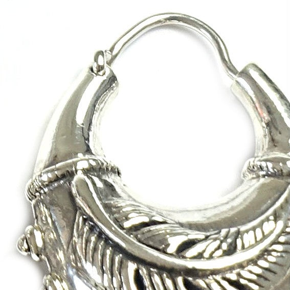 zilveren tribal oorringen