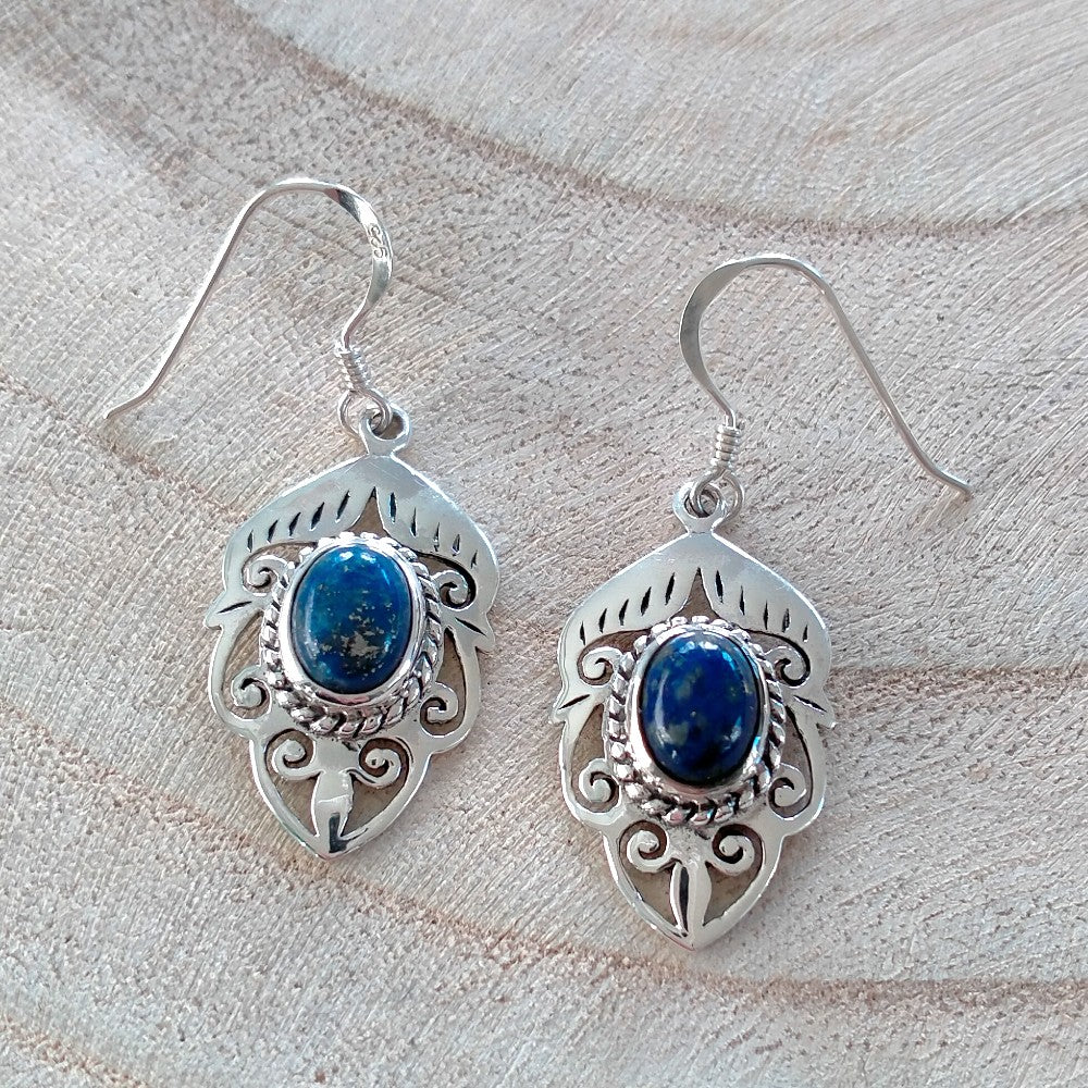 lapis lazuli oorbellen
