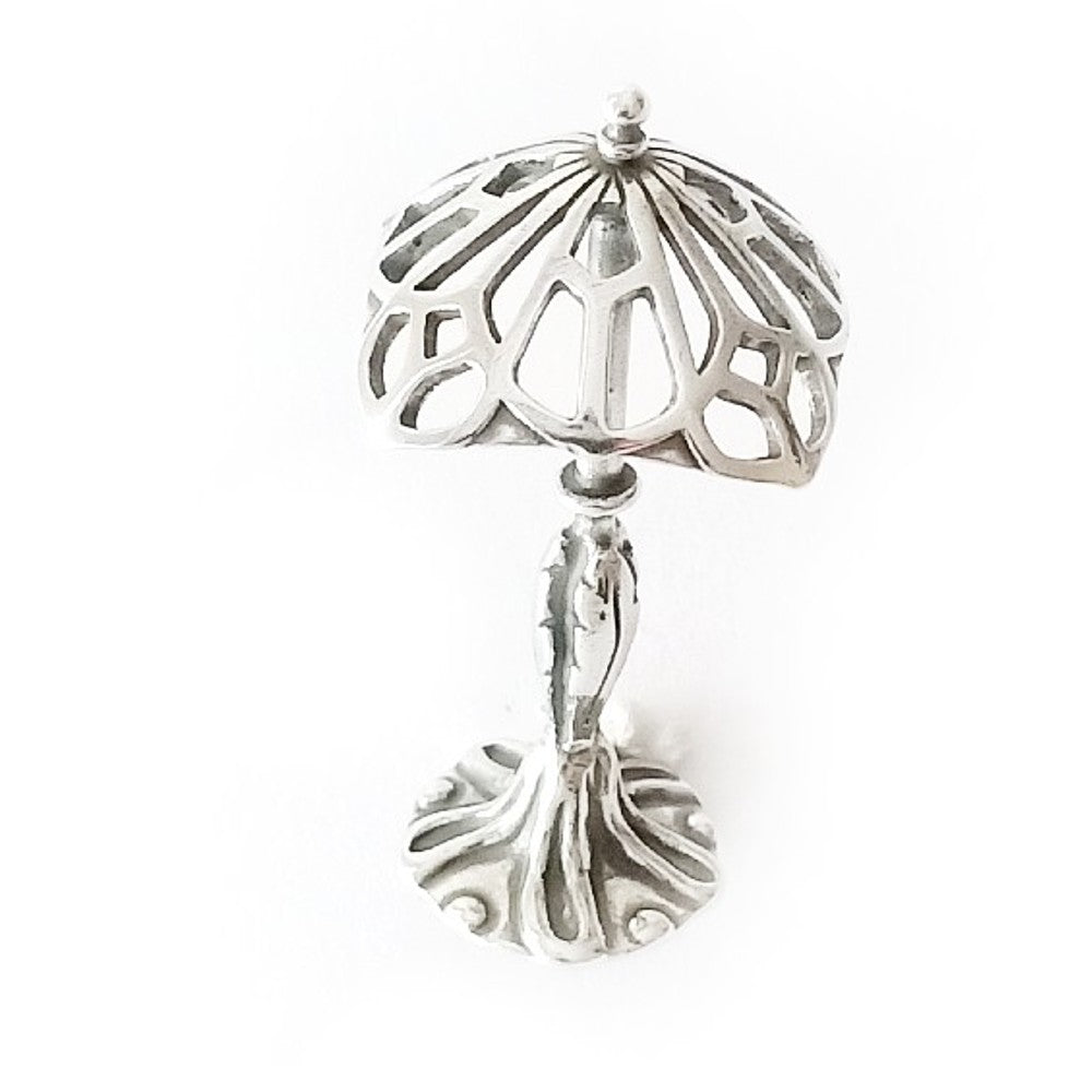 miniatuur zilver lamp