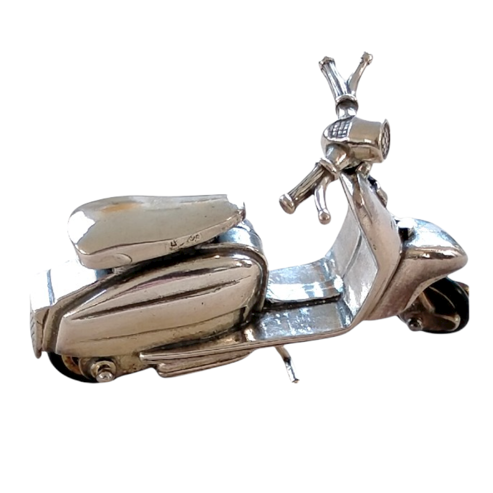 miniatuur scooter zilver
