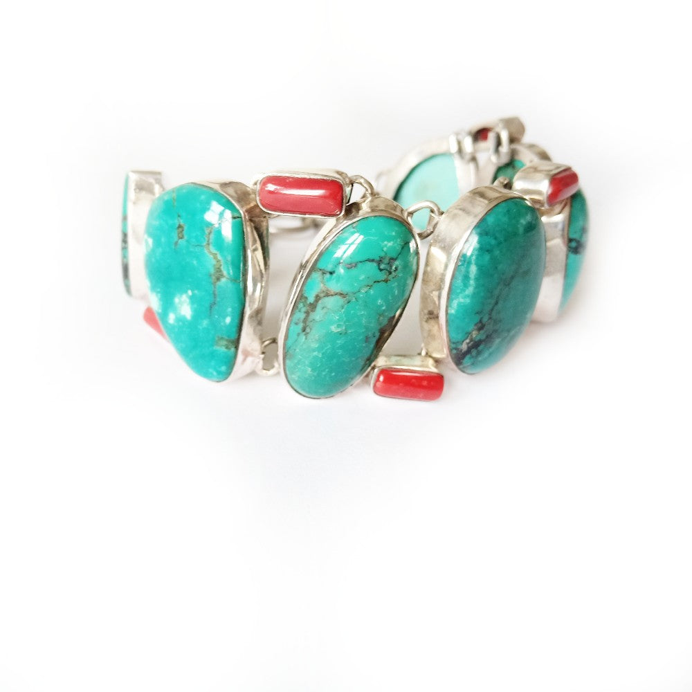 edelsteen zilveren armband
